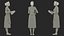 Light Skin Black Maid with Handheld Vacuum Cleaner Rigged