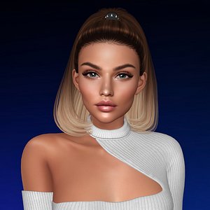 hairstyle w female 3D model