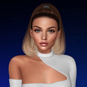 Female hairstyle Shanlim Lowpoly