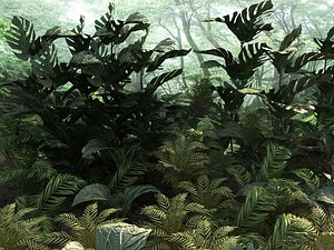 tropic plants 10 types 3D model