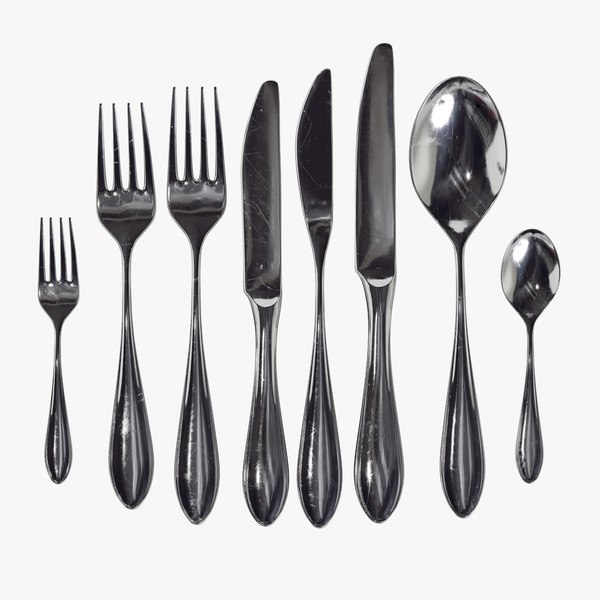 set cutlery 3D