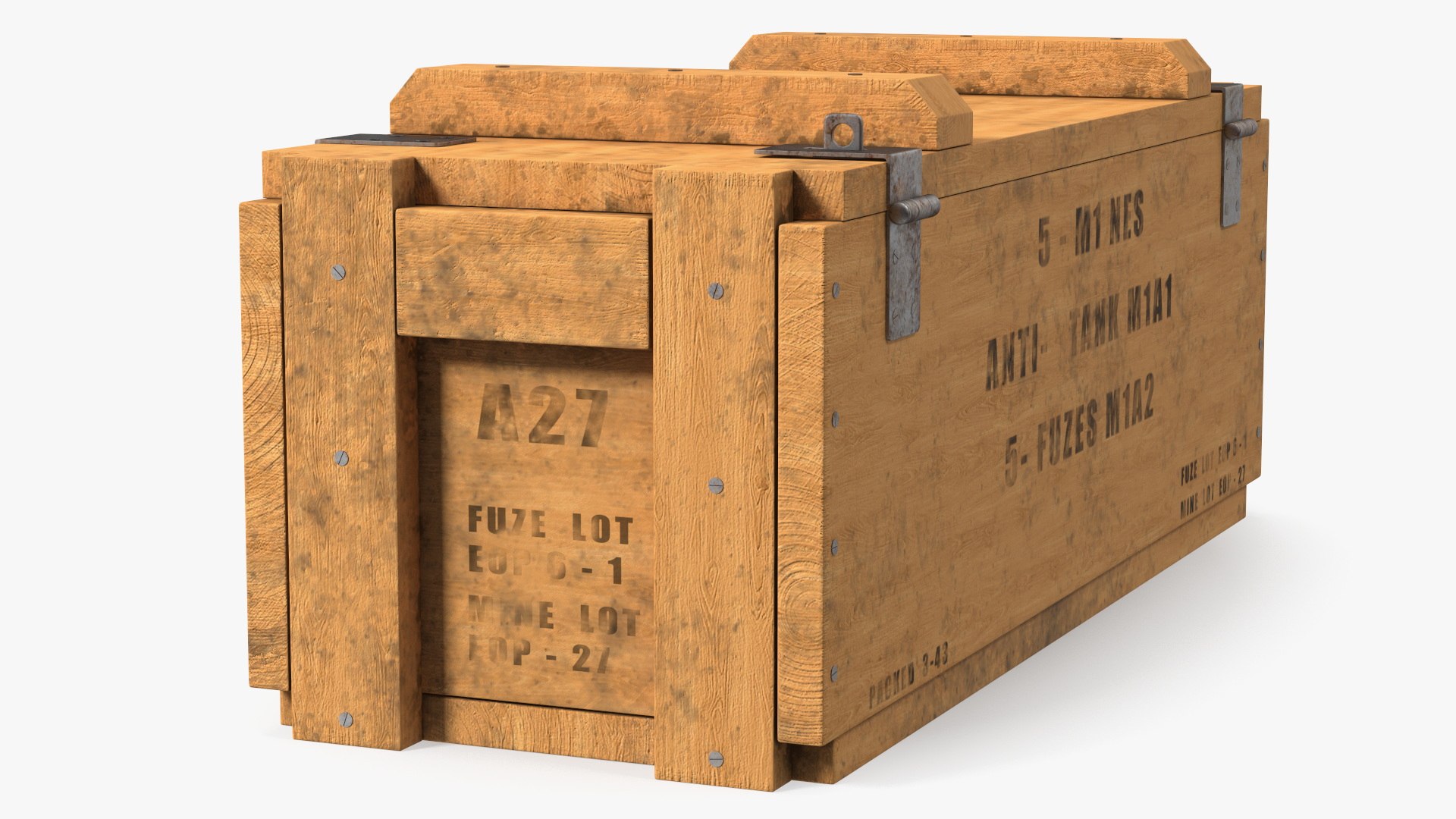 3D Military Wooden Ammo Crate TurboSquid 2221232