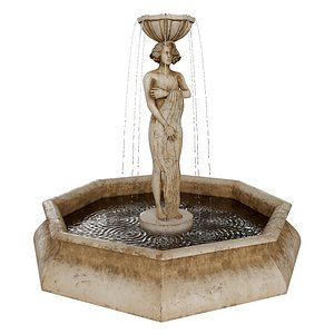 Girl Statue Fountain Water Feature model