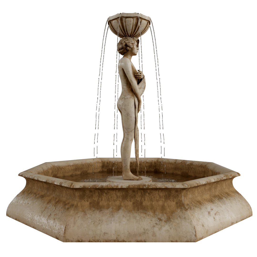 Girl Statue Fountain Water Feature model - TurboSquid 2082468