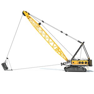 3D Mining Dragline Excavator model