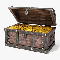 Treasure Chest with Golden Coins