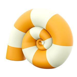 3d snail shells icon model