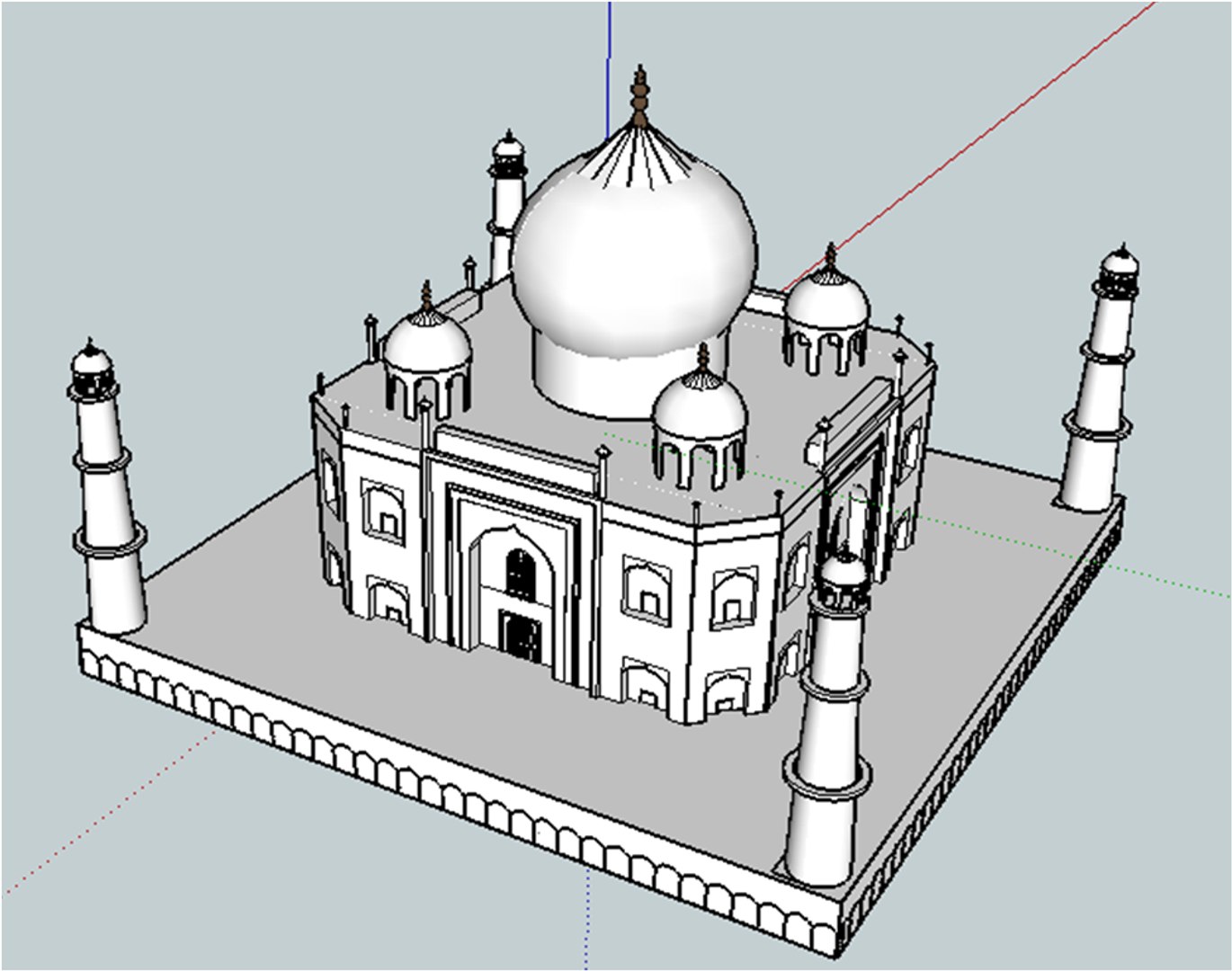 Taj Mahal Line Art Icon on White Background. 24329009 Vector Art at Vecteezy