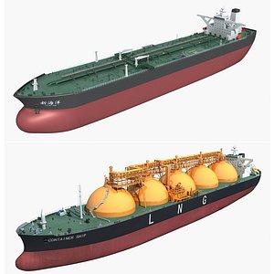 3D cargo ships model