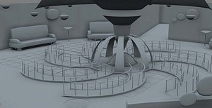 museum champagne interior 3d 3ds