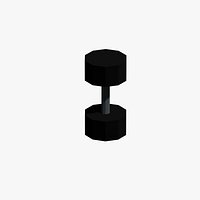 Low Poly Dumbbell 16 kg