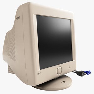 3D GameReady Old CRT Monitor - LowPoly