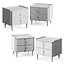 Mesa de cabeceira de madeira leve e luxuosa K32