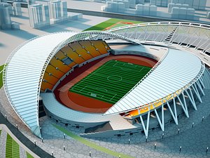 Modern Sports Stadium And Football Arena Mega Scene