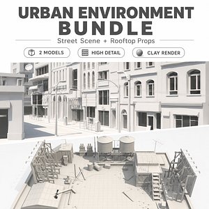 rooftop and city block bundle