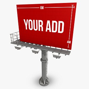 3d model billboard 6 metres