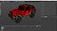 Jeep Wrangler Rock Climbing Vehicle Red Dirty Rigged for Cinema 4D