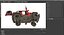 Jeep Wrangler Rock Climbing Vehicle Red Dirty Rigged for Cinema 4D