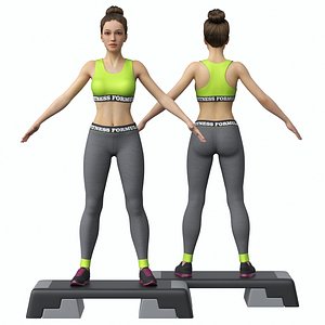 3D sport girl model