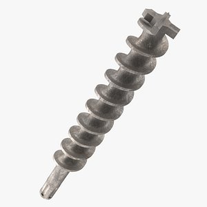 3D Old Concrete Auger Bit model