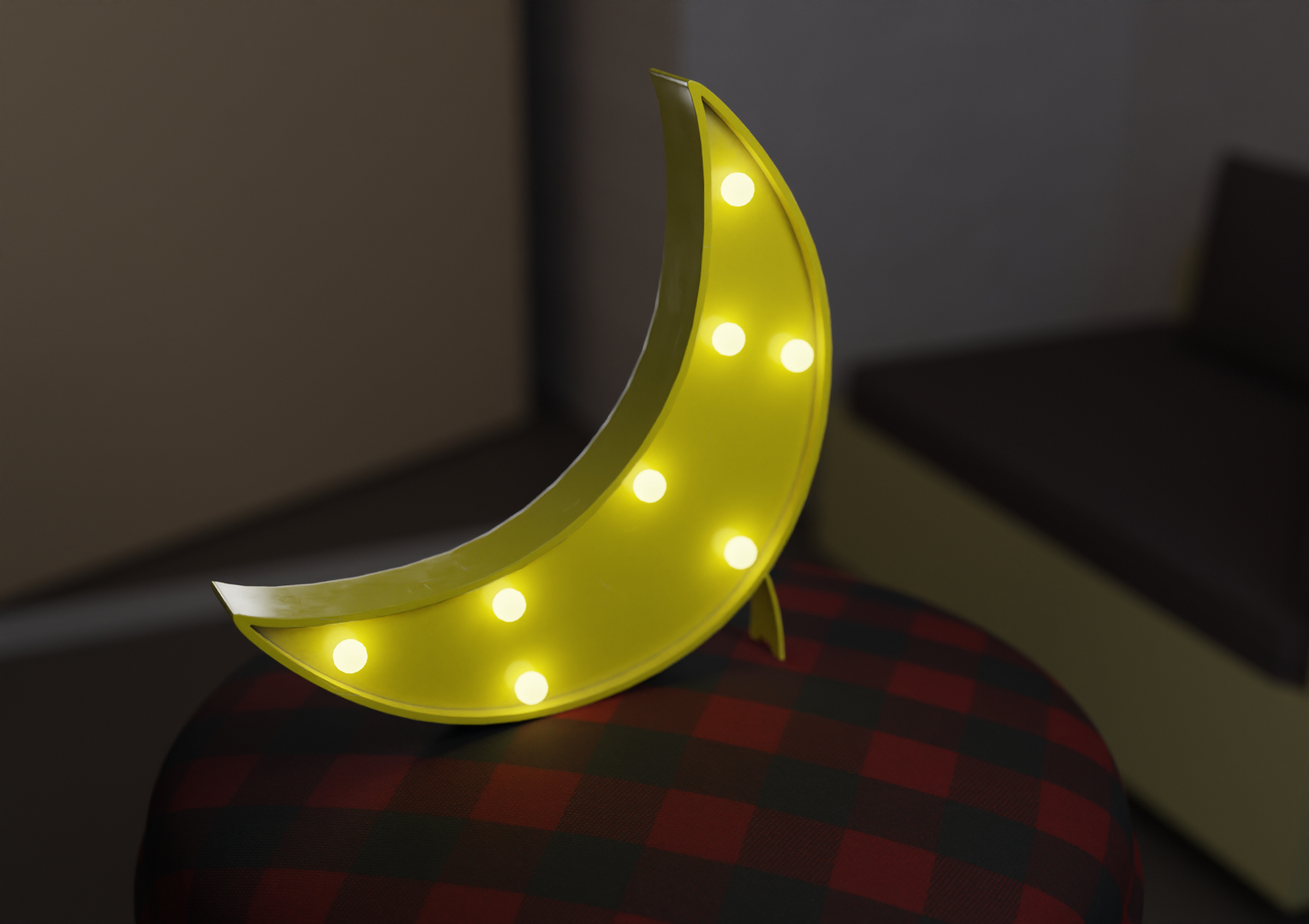 3D Moonshaped Nightlight TurboSquid 1960109