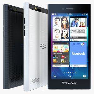 blackberry leap black white 3d model