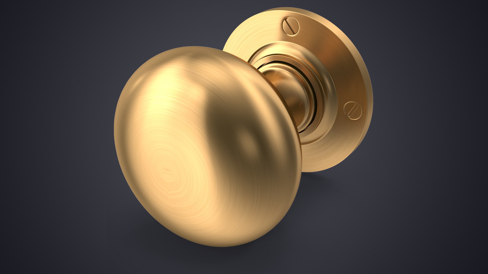 Door knob golden 3D model TurboSquid 1687992