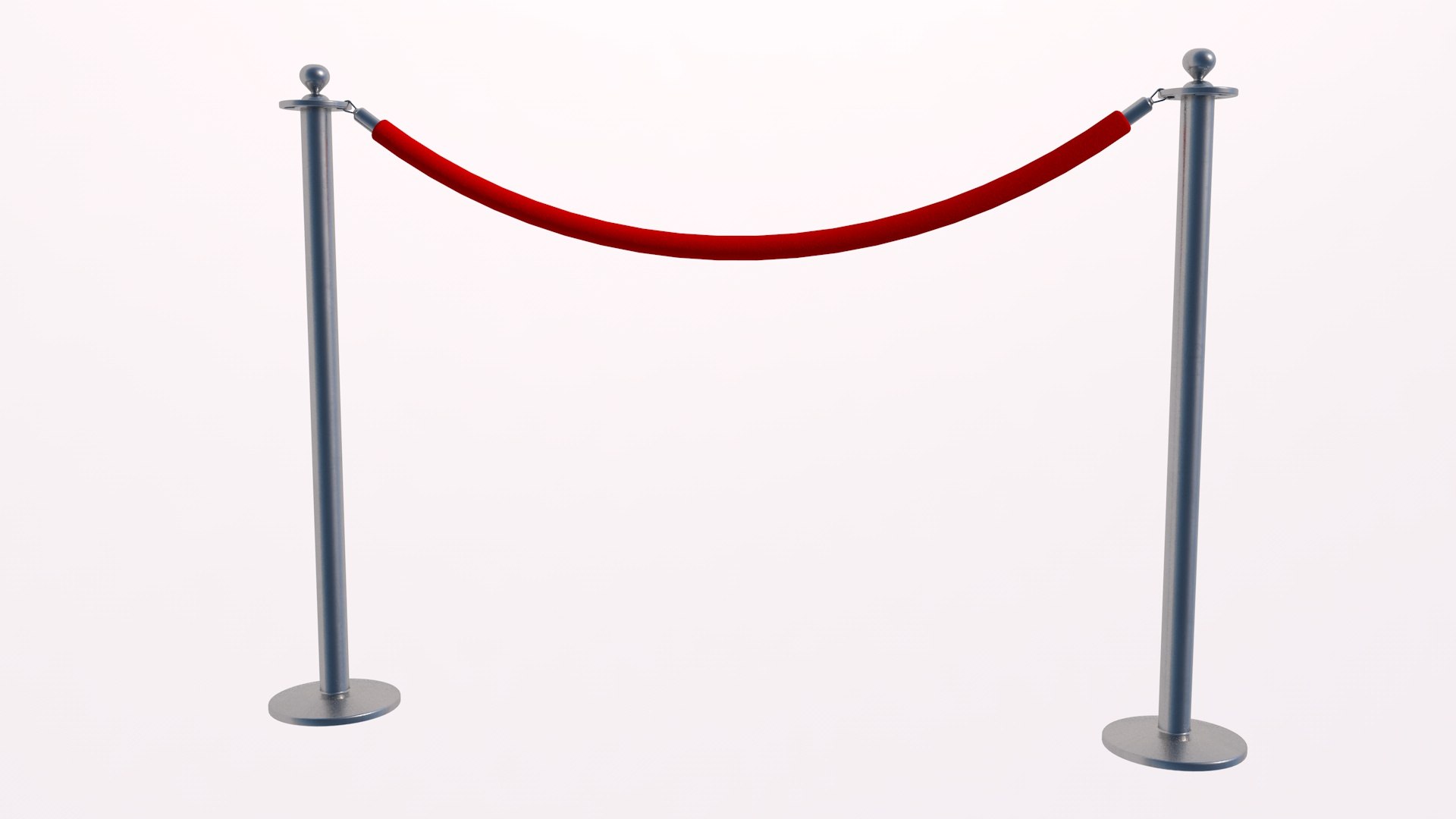 3D Velvet Rope - TurboSquid 1770779