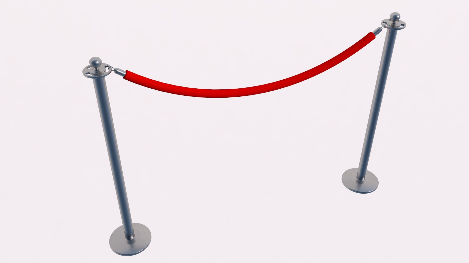 3D Velvet Rope - TurboSquid 1770779