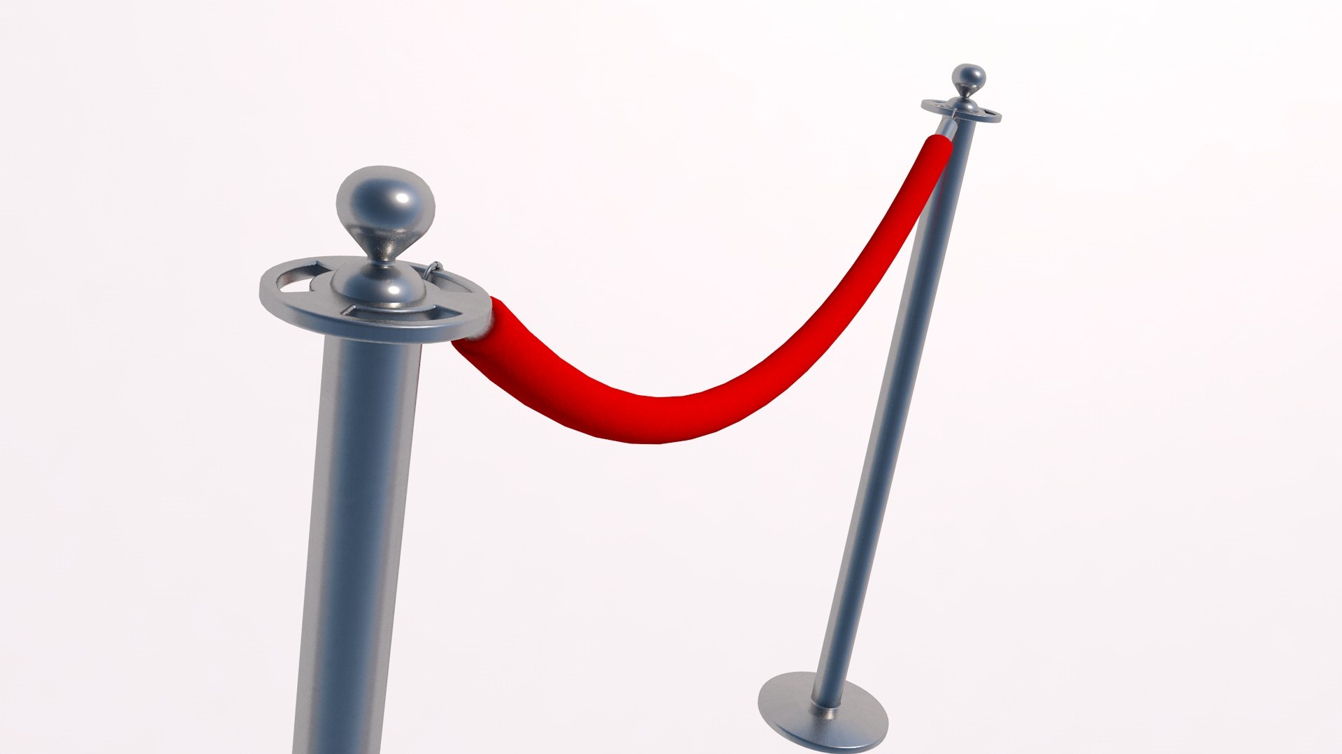 3D Velvet Rope - TurboSquid 1770779
