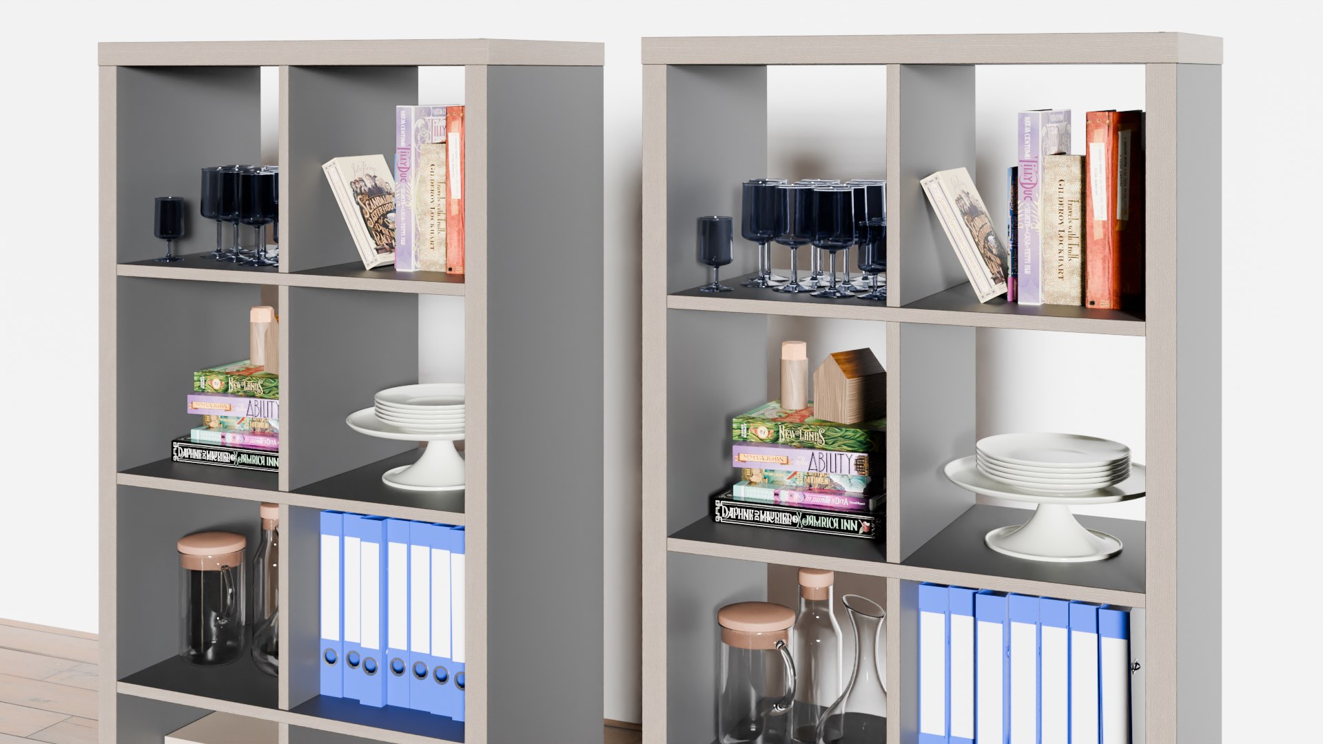 3D IKEA Kallax Shelf unit with decors https://p.turbosquid.com/ts-thumb/zq/ZsyYd4/qL/kallax146.5x76.5render_005/png/1709442832/1920x1080/fit_q87/1aeac477d21b9f60f747e5864886b5eb0099916e/kallax146.5x76.5render_005.jpg