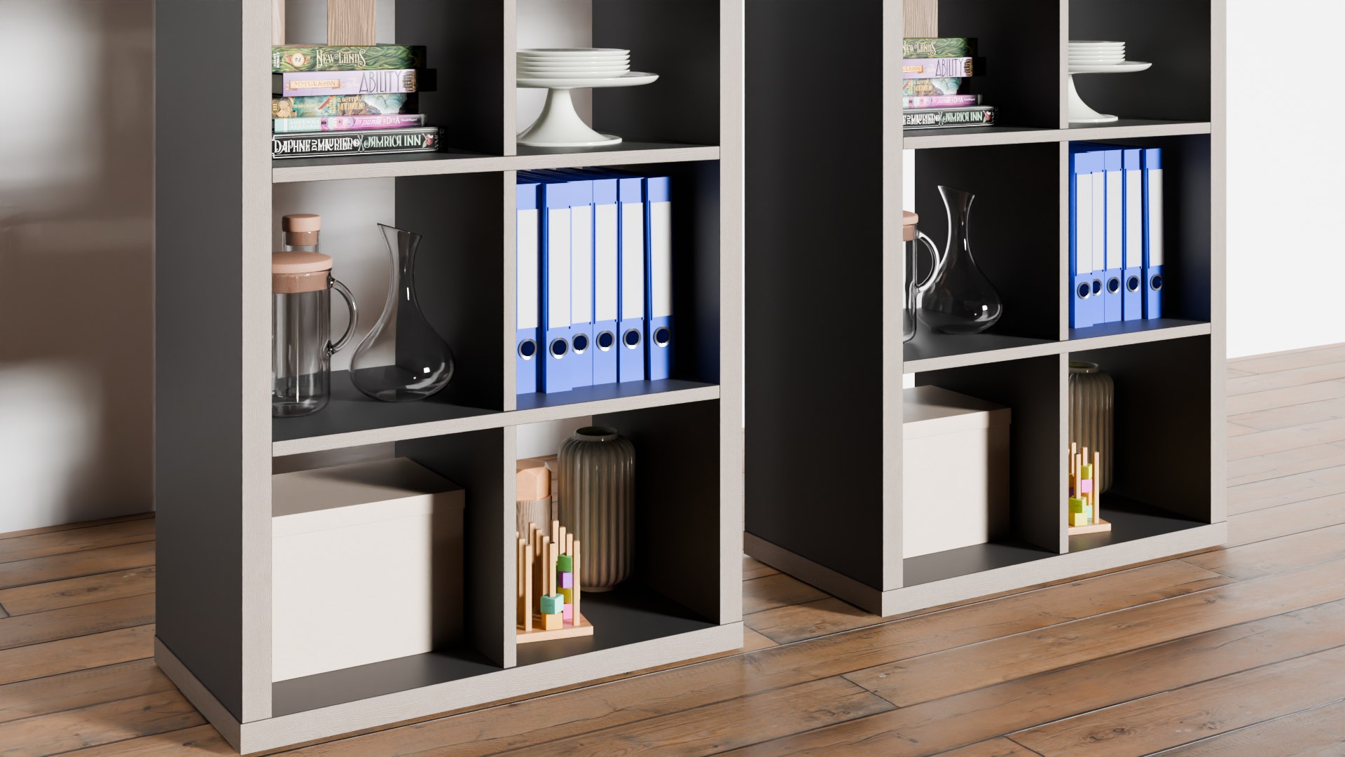 3D IKEA Kallax Shelf unit with decors https://p.turbosquid.com/ts-thumb/zq/ZsyYd4/tK/kallax146.5x76.5render_004/png/1709442831/1920x1080/fit_q87/1c471ef98860a9f46c0177b4b16be2982ecd8c41/kallax146.5x76.5render_004.jpg