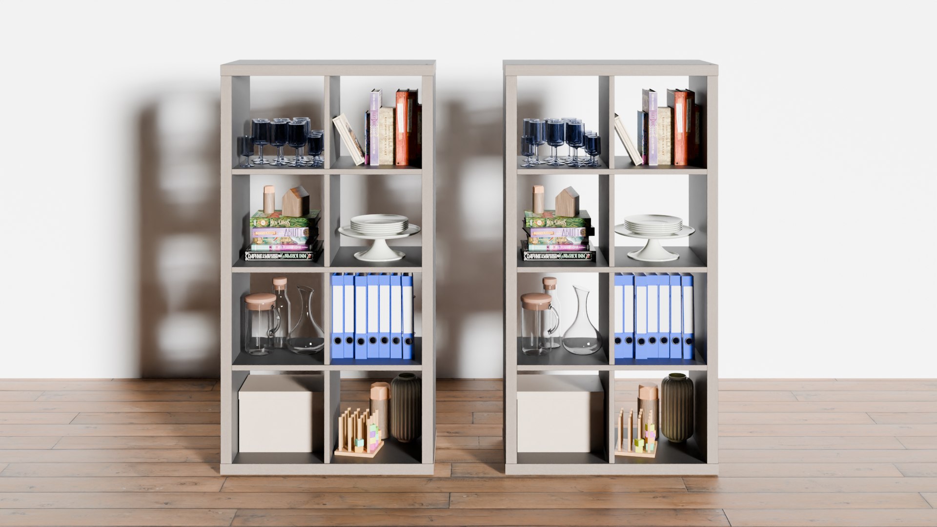 3D IKEA Kallax Shelf unit with decors https://p.turbosquid.com/ts-thumb/zq/ZsyYd4/wt/kallax146.5x76.5render_006/png/1709442832/1920x1080/fit_q87/ecdcb56b6109a26f8ef46b5d13b754607bb3c85a/kallax146.5x76.5render_006.jpg