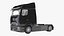 Mercedes 600 Tractor Unit Black Rigged for Maya 3D