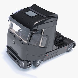 Mercedes 600 Tractor Unit Black Rigged for Maya