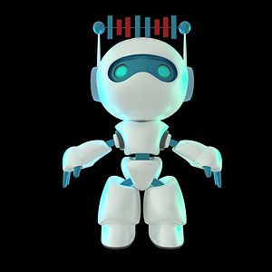 3D robot mascot character animation