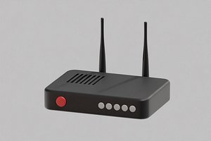 3D WiFi Router cartoon model