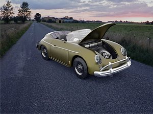 porsche 356a 3d obj