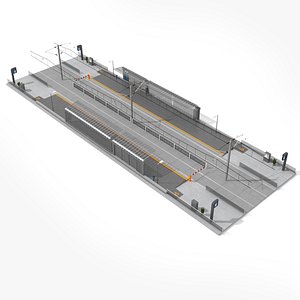 3D Contemporary Tramway Station
