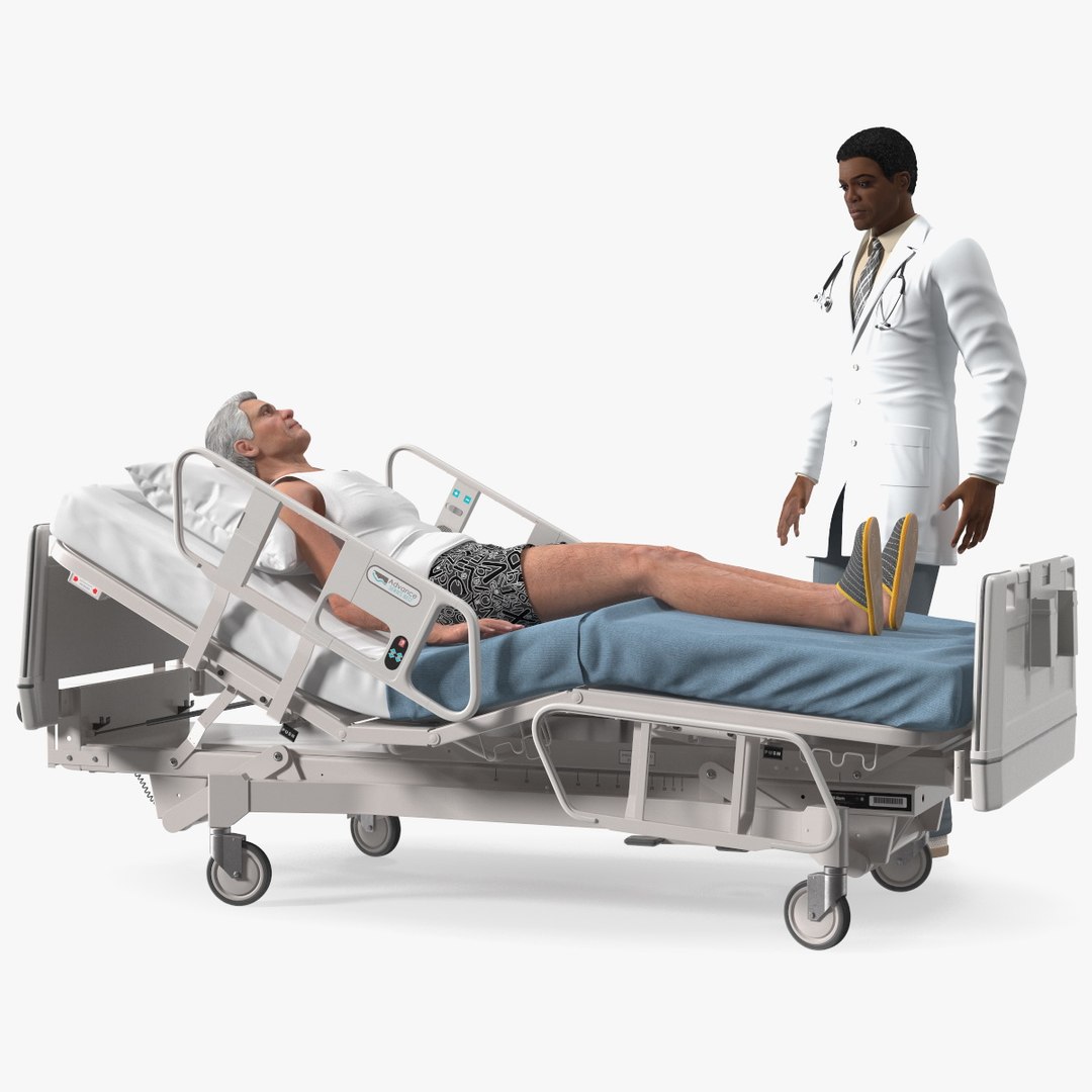 Patient on Hospital Bed 2 and Doctor