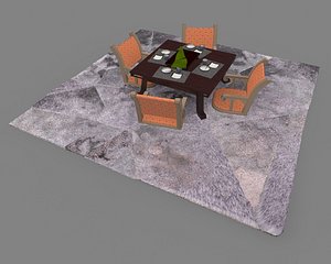 Low dining table set - Japanese style