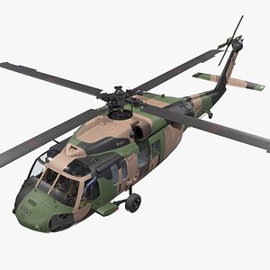 UH-60 Australian Army Basic Animation 3D model