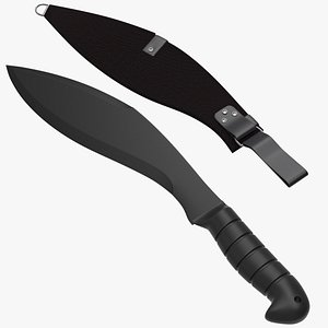 3D ka-bar machete kukri case