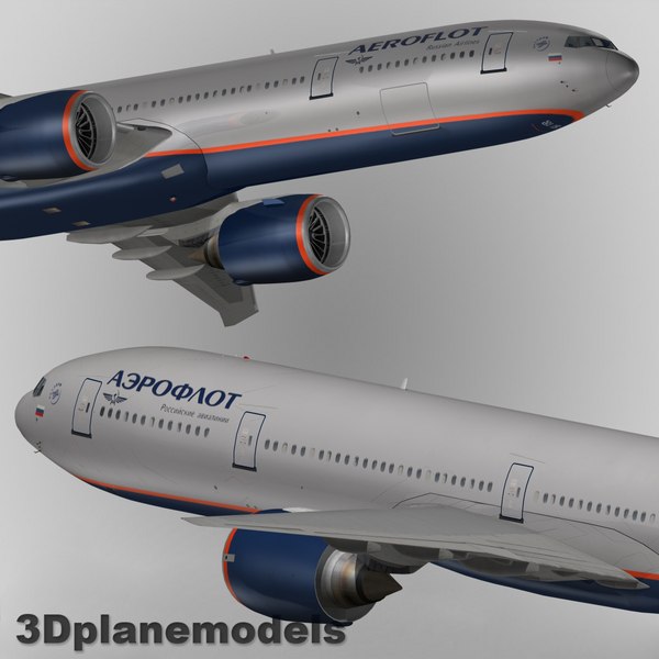 ボーイング777-300ERアエロフロートロシア航空3Dモデル - TurboSquid