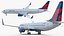3D Delta Airlines Boeing 737-900 with Interior and Doors
