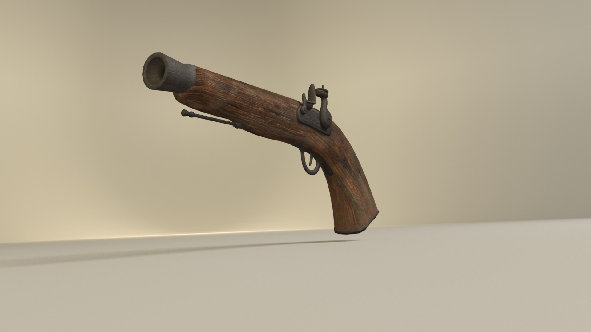 3D Pirate Flintlock Jack Sparrow Gun - TurboSquid 1742701