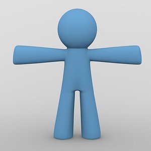 Stickman 1 T-Pose 3D Model $29 - .3ds .fbx .max .obj .usdz .c4d