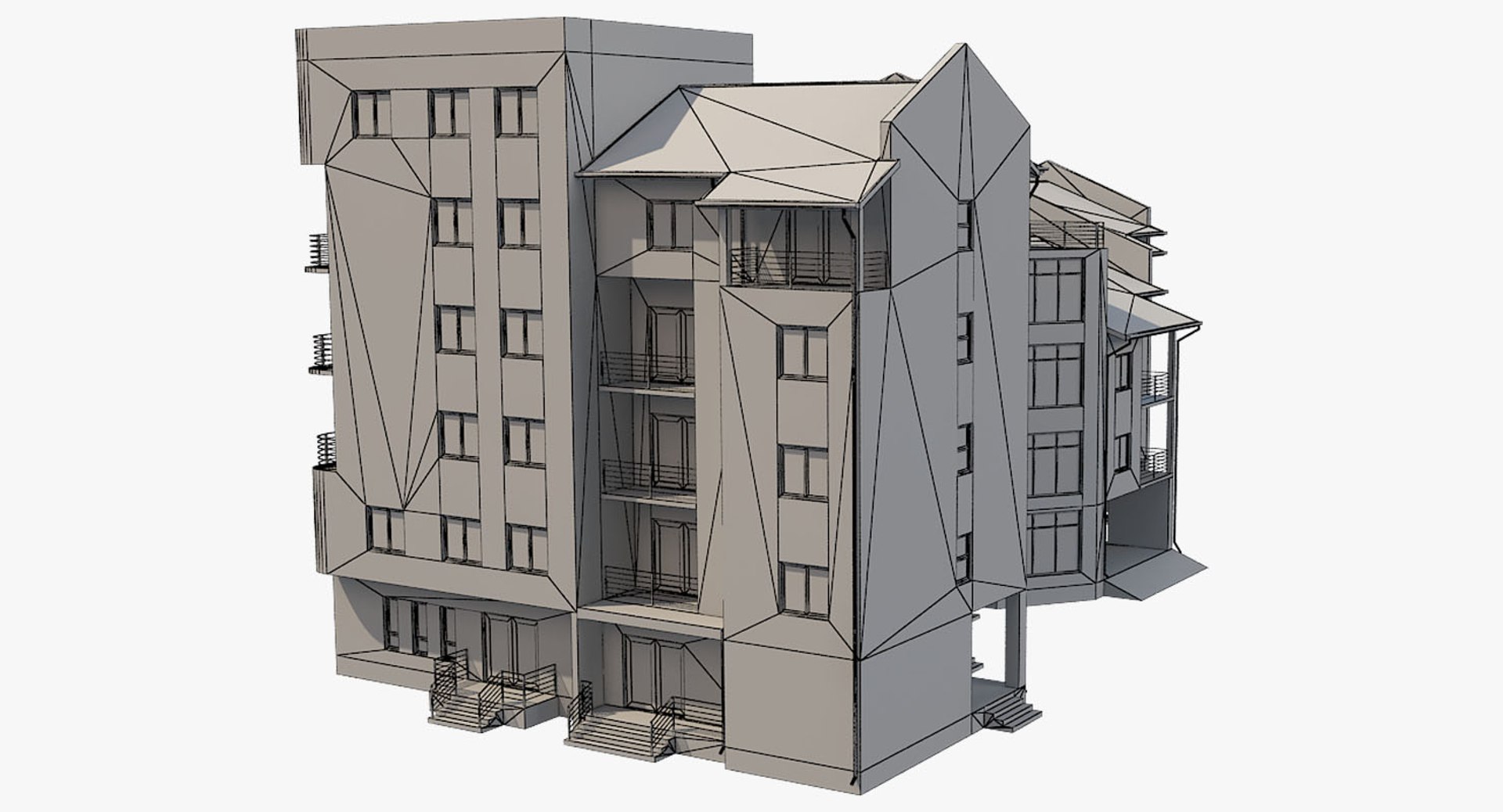 Residential Building 3d Max