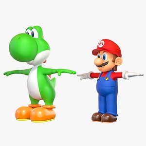 Mario And Yoshi From Game