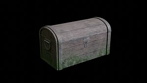 Mossy Waterlogged Treasure Chest 4K model